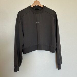 Cuts Clothing Women's Dark Gray Crew Neck Sweater